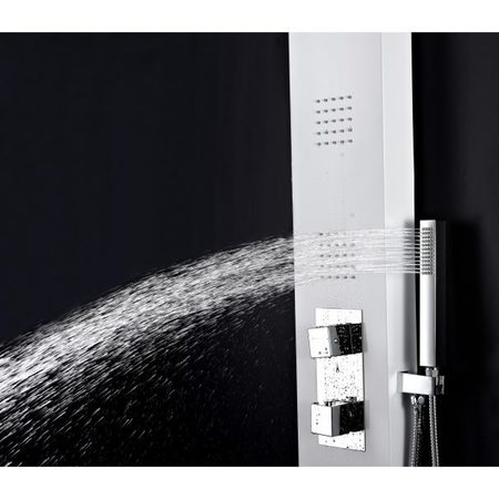 Anzzi Vega 56" Shower Panel System with Heavy Rain Shower in White SP-AZ053